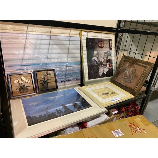8 FRAMED PRINTS/ART CANVASES