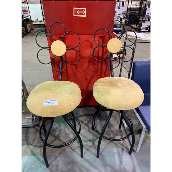 2 SUNFLOWER HIGH CHAIRS