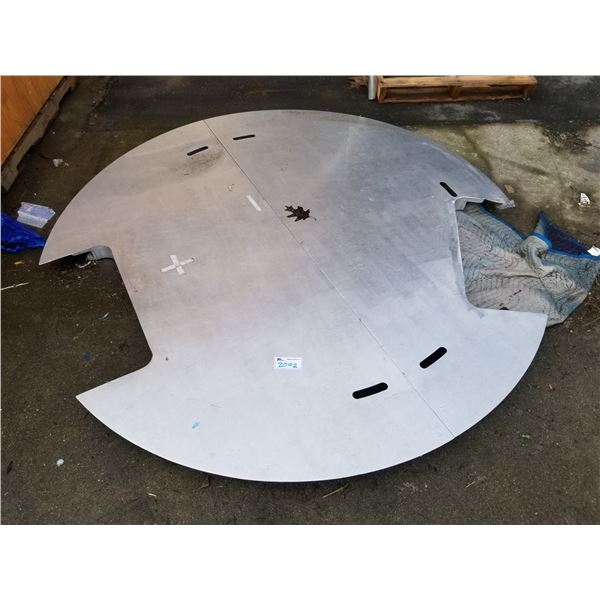 LARGE ALUMINUM PLATE 87.5" DIAMETER (SET DEC ITEM)