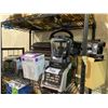 Image 2 : NUTRI-NINJA BLENDER, HAMILTON BEACH TOASTER, SALTON KETTLE, WALL MOUNTED HEATER, & 3 SHELVING UNITS