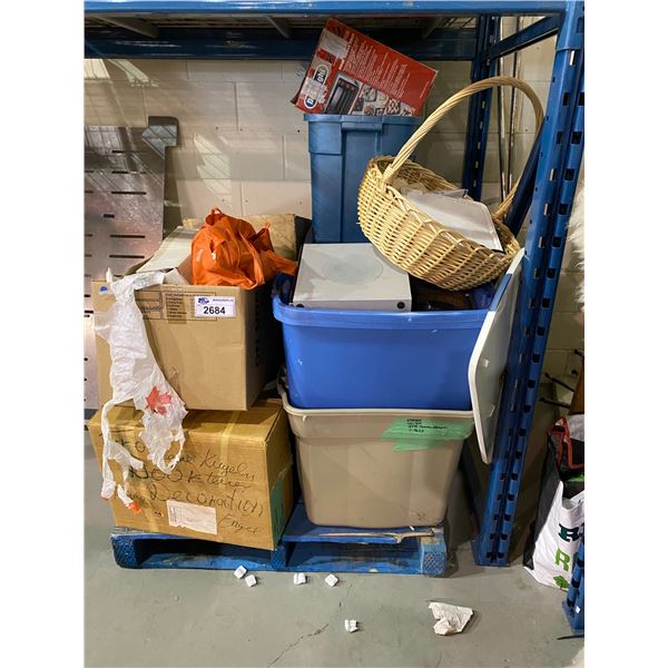 PALLET OF ASSORTED STORAGE LOCKED GOODS