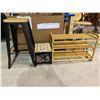 Image 1 : 2 STOOLS & SHOE RACK