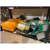 Image 1 : MICROWAVE, KIRKLAND BOX OF GARBAGE BAGS, FAUX PLANT+VASE