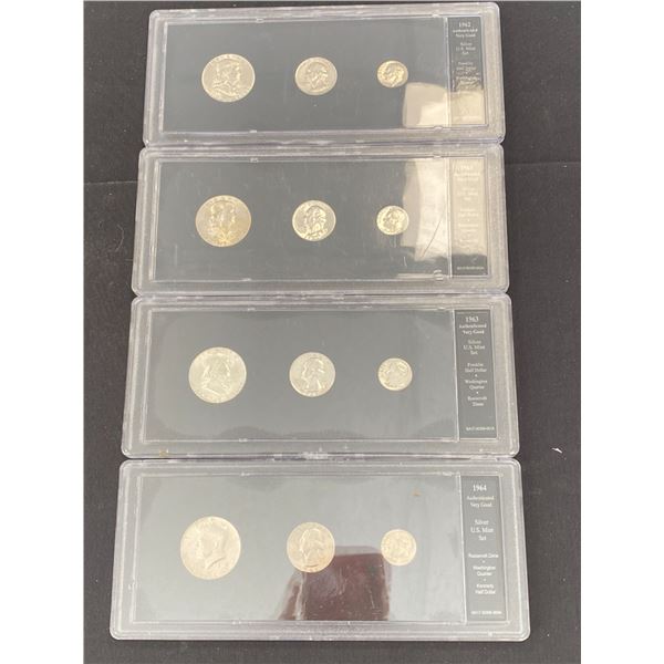 1961-1964 AUTHENTICATED SILVER US MINT SETS