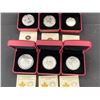 Image 1 : SET OF 6 ROYAL CANADIAN MINT COINS, SILVER AND COLOURED 25 CENT COINS *TAX EXEMPT*