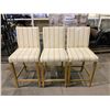 Image 1 : 3 STRIPED PATTERN BAR CHAIRS