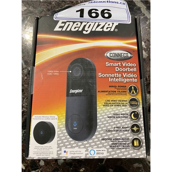 NEW IN BOX ENERGIZER CONNECT SMART VIDEO DOORBELL