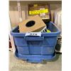 Image 1 : BIN OF ASSORTED STRAPS & QUARANTINE TAPE