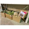 Image 2 : ASSORTED FAUX GREENERY & STRAW PRODUCTS
