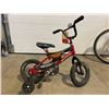 Image 1 : CARS LIGHTING MCQUEEN THEMED 1 SPEED CHILDREN'S BICYCLE