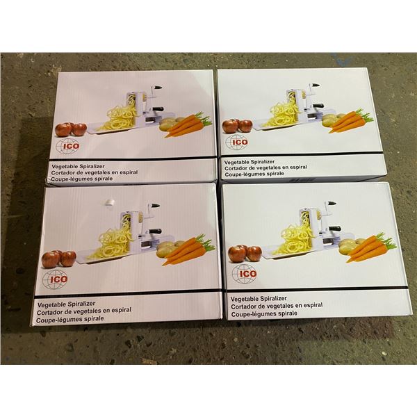 4 NEW IN BOX ICO VEGETABLE SPIRALIZERS