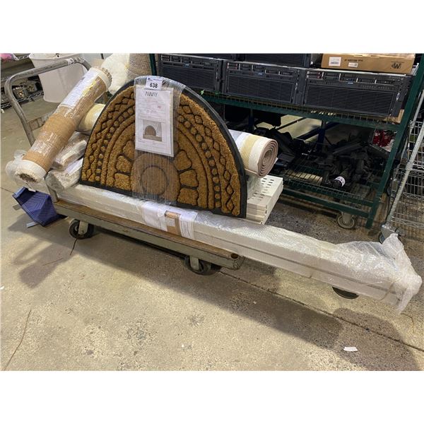 LARGE QUANTITY OF FLOOR MATS (CART NOT INCLUDED)