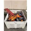 Image 1 : LARGE BIN OF ASSORTED TOOLS & MISC