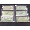 Image 2 : LOT OF 6 1954 CANADIAN $1 BILLS