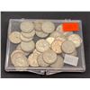 Image 2 : CASE OF 4 MINT 1964 $1 SILVER COINS AND CASE OF SILVER DIMES VARIETY OF YEARS