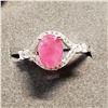 Image 1 : SILVER RUBY & CZ(1.5CT) RING
