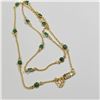 Image 2 : SILVER NATURAL EMERALD NECKLACE