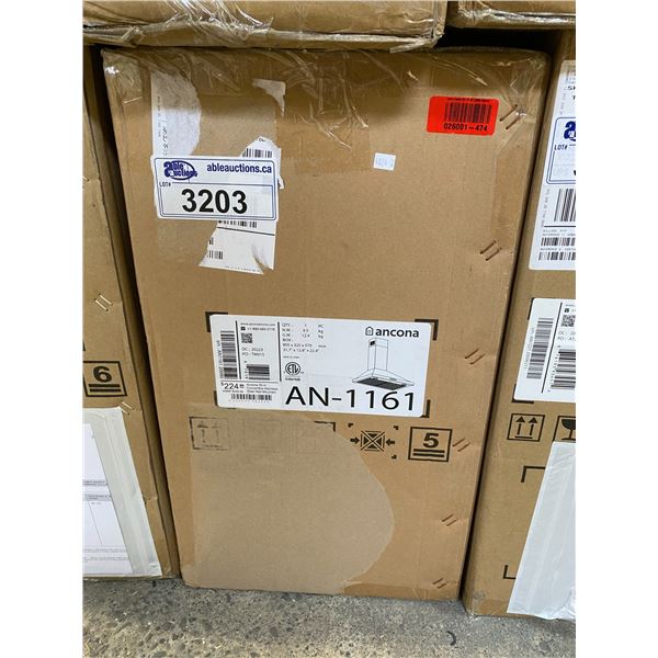 ANCONA AN-1161 UNDER CABINET RANGE HOOD 31.7" X 12.8" X 23.4"