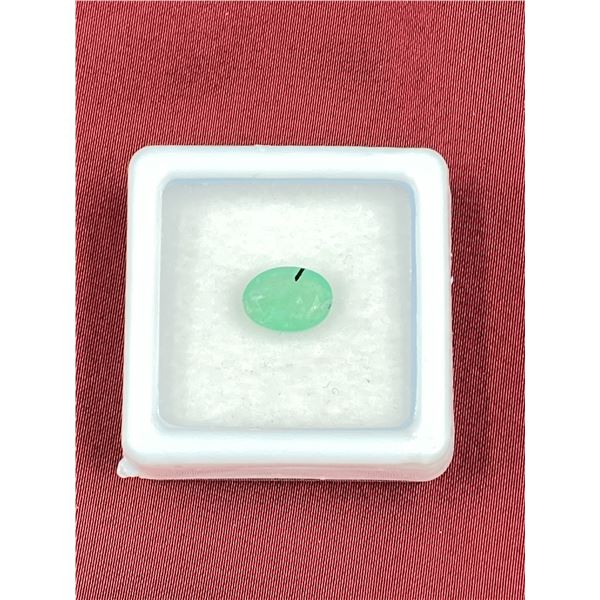 EXCEPTIONAL EMERALD 1.42CT, 8.20 X 6.02 X 3.09MM, GREEN COLOUR, OVAL SHAPE, CLARITY SI, ORIGIN