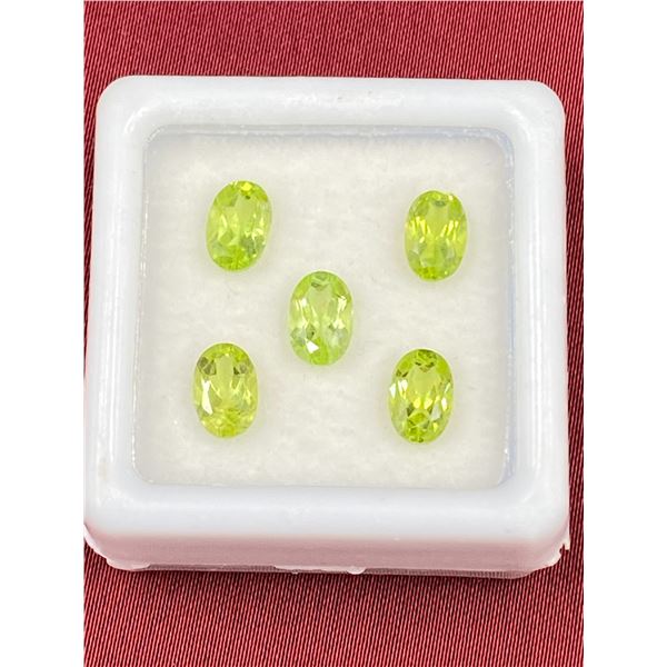 SUPERB PERIDOT 2.45CT, 6 X 4MM CALIBRATED, GREEN COLOUR, OVAL CUT, CLARITY VS-VVS, LUSTER