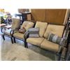 Image 1 : 3 PATIO CHAIRS WITH 2 THROW CUSHIONS