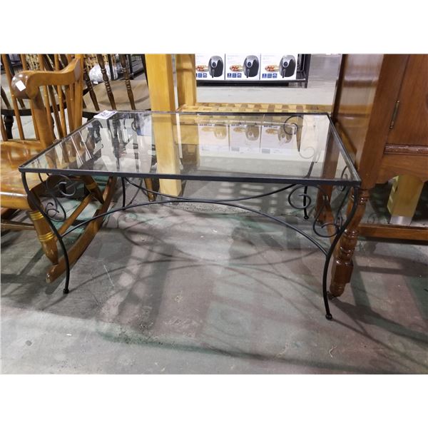 GLASS TOP COFFEE TABLE