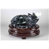 Image 1 : Chinese Hardstone Carved Turtle Figure w/ Stand