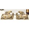 Image 1 : Pair of Large Hardstone Carved Horses with Dragon