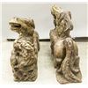 Image 8 : Pair of Large Hardstone Carved Horses with Dragon