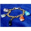 Image 1 : GOLD TONE SEMI PRECIOUS STONE BRACELET