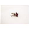 Image 1 : 925 SILVER RING WITH GARNET SIZE 5