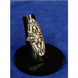 ORNATE STERLING SILVER FASHION RING SIZE 6.5