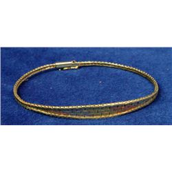 10K ITALY TRI GOLD BRACELET 7.5"