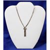 Image 1 : 925 SILVER SERPENTINE NECKLACE WITH BOW 16"