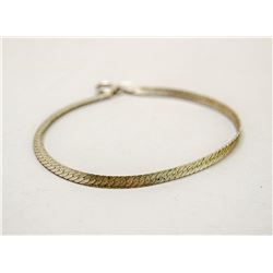 925 SILVER HERRINGBONE BRACELET 7"