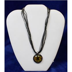 ART GLASS FLORAL NECKLACE