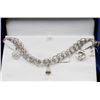 Image 1 : 8" STERLING SILVER CHARM BRACELET WITH CHARMS