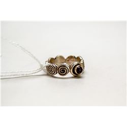 925 SILVER SWIRL ART RING SIZE 7