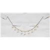 Image 1 : 925 SILVER AND FAUX PEARL NECKLACE 7"