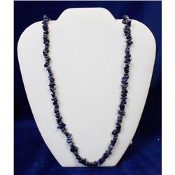 34" LAPIS LAZULI BEADED NECKLACE