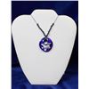 Image 1 : BLOWN GLASS BLUE PENDANT NECKLACE