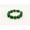 Image 1 : VINTAGE GREEN ART GLASS BRACELET, 7"