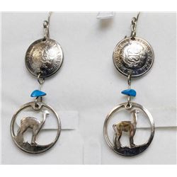 PERUVIAN COIN DROP EARRINGS