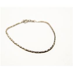 925 STERLING SILVER TRIANGULAR LINK BRACELET 7"