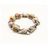 Image 1 : SILVER TONE 6" MULTI TONE AND STONE BRACELET
