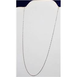 14K WHITE GOLD SINGAPORE CHAIN 18"