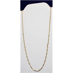 22K GOLD SINGAPORE CHAIN NECKLACE 22" 6G