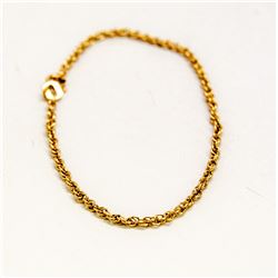 10K GOLD ROPE BRACELET 7"