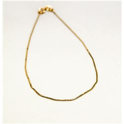 10K GOLD SERPENTINE ANKLET 9"
