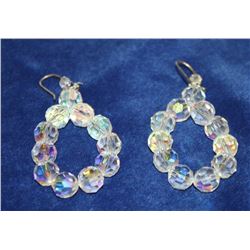CRYSTAL HOOP DROP EARRINGS